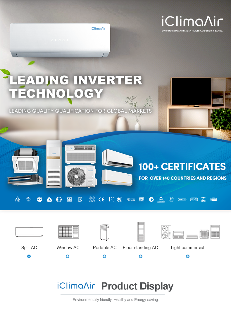 Wholesale OEM/ODM 18seer 50Hz 18000-60000BTU Ceiling Mount Cassette Air Conditioner R410A Inverter Fan Coilunit Forshop/Office