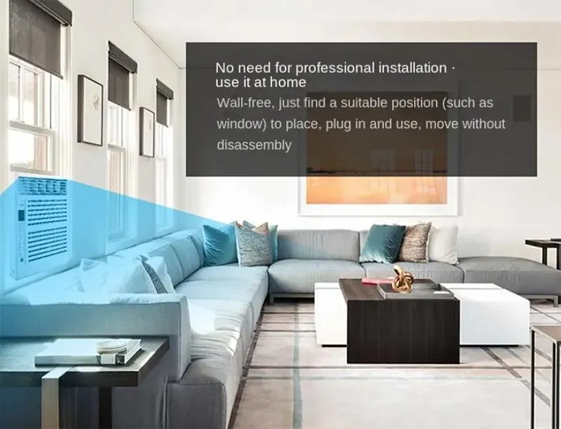 Cooling/Heating Air Conditioner Window Type Convenient Windows AC and Easy to Move with 24hour Timing