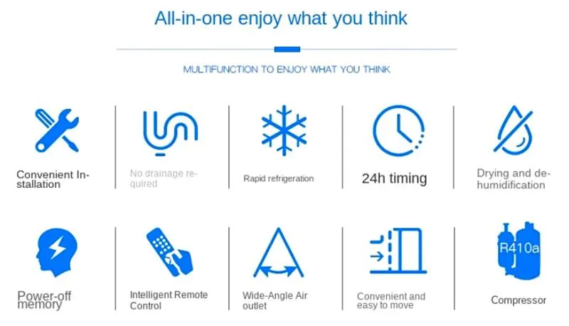 Cooling/Heating Air Conditioner Window Type Convenient Windows AC and Easy to Move with 24hour Timing