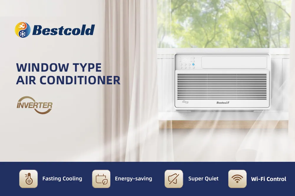 Bestcold 1.2 Ton Window Type Air Conditioner Heat Pump WiFi Control Energy Saving for Warehouses Air Conditioning