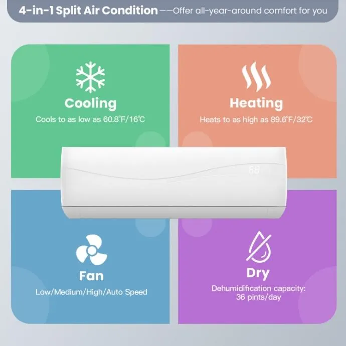 Split Type Wall Mounted on/off Type Window Type Air Conditioner