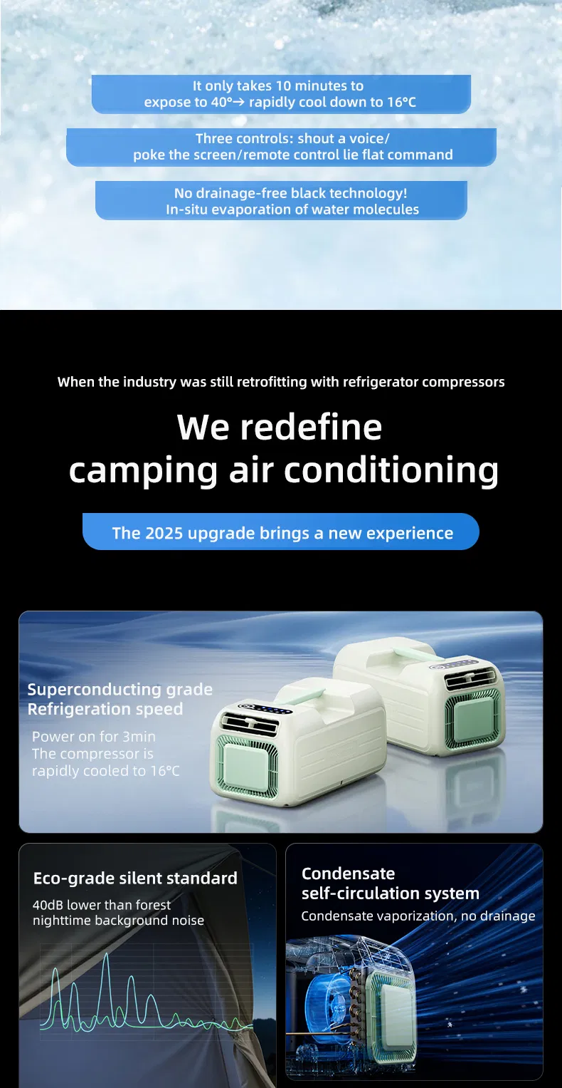 OEM Strong Air Flow Mobile Air Conditioner Portable Quick Cooling for Tent