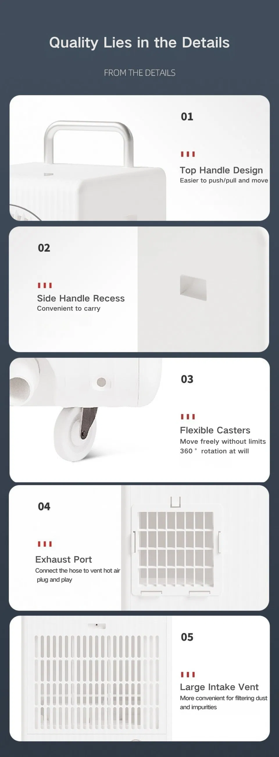 Energy-Saving Evaporative Home Portable Air Conditioner for Bedroom and Kitchen