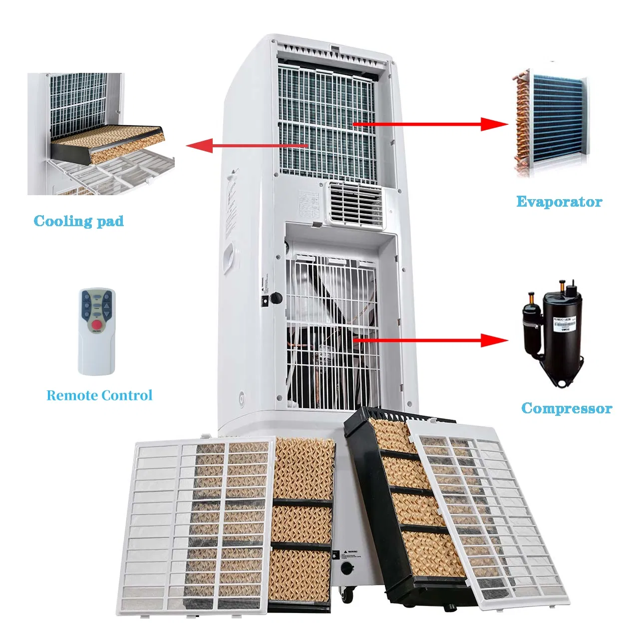Commercial 9000BTU Standing AC Unit Portable Evaporative Air Conditioner for Household