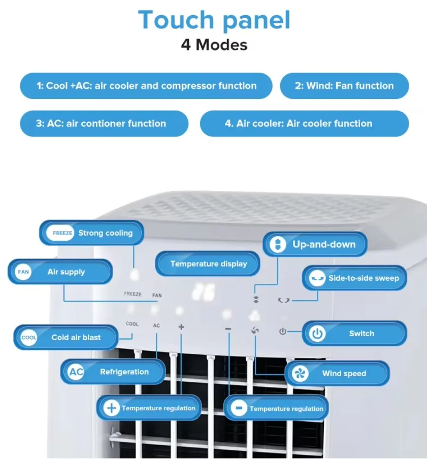 Commercial 9000BTU Standing AC Unit Portable Evaporative Air Conditioner for Household