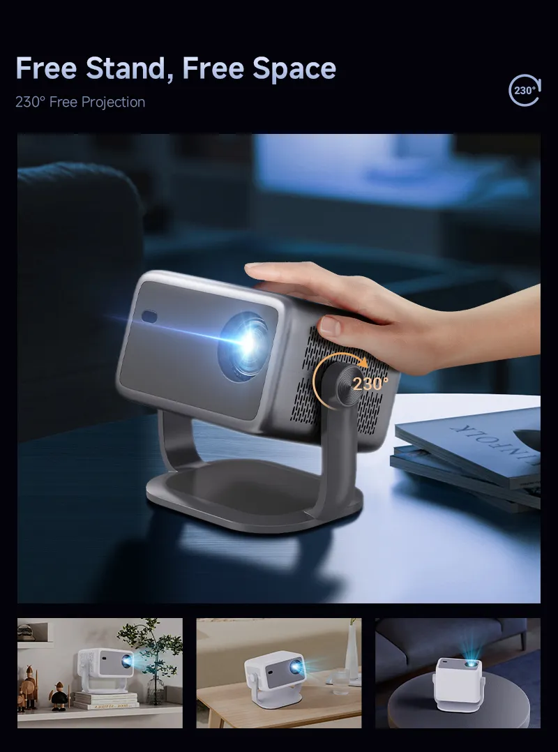 Hot-Selling Mini Projector 1080P 320ANSI WiFi Bt 1GB+8GB Auto Focus for Home Office Theater Cinema Smart TV Projectors