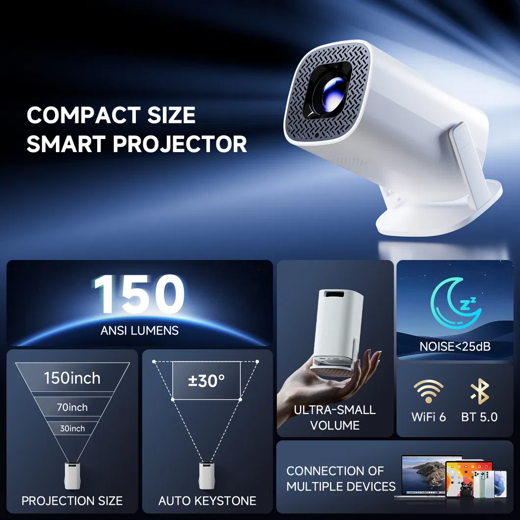 EU Us Plug P30 PRO Mini Projector 720p HD Portable LED Home Theater Video Projector