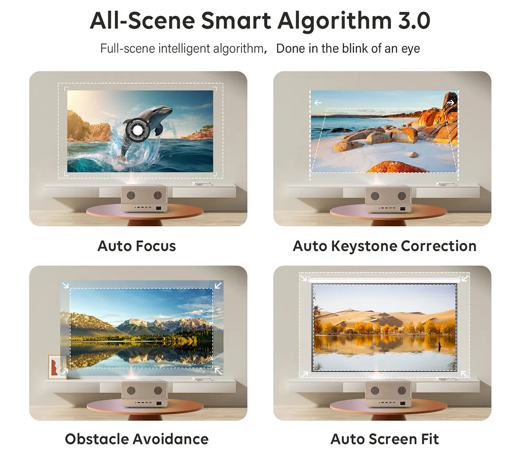 Cre U1 4K Home Cinema Projector LED LCD Video Outdoor Smart Projector