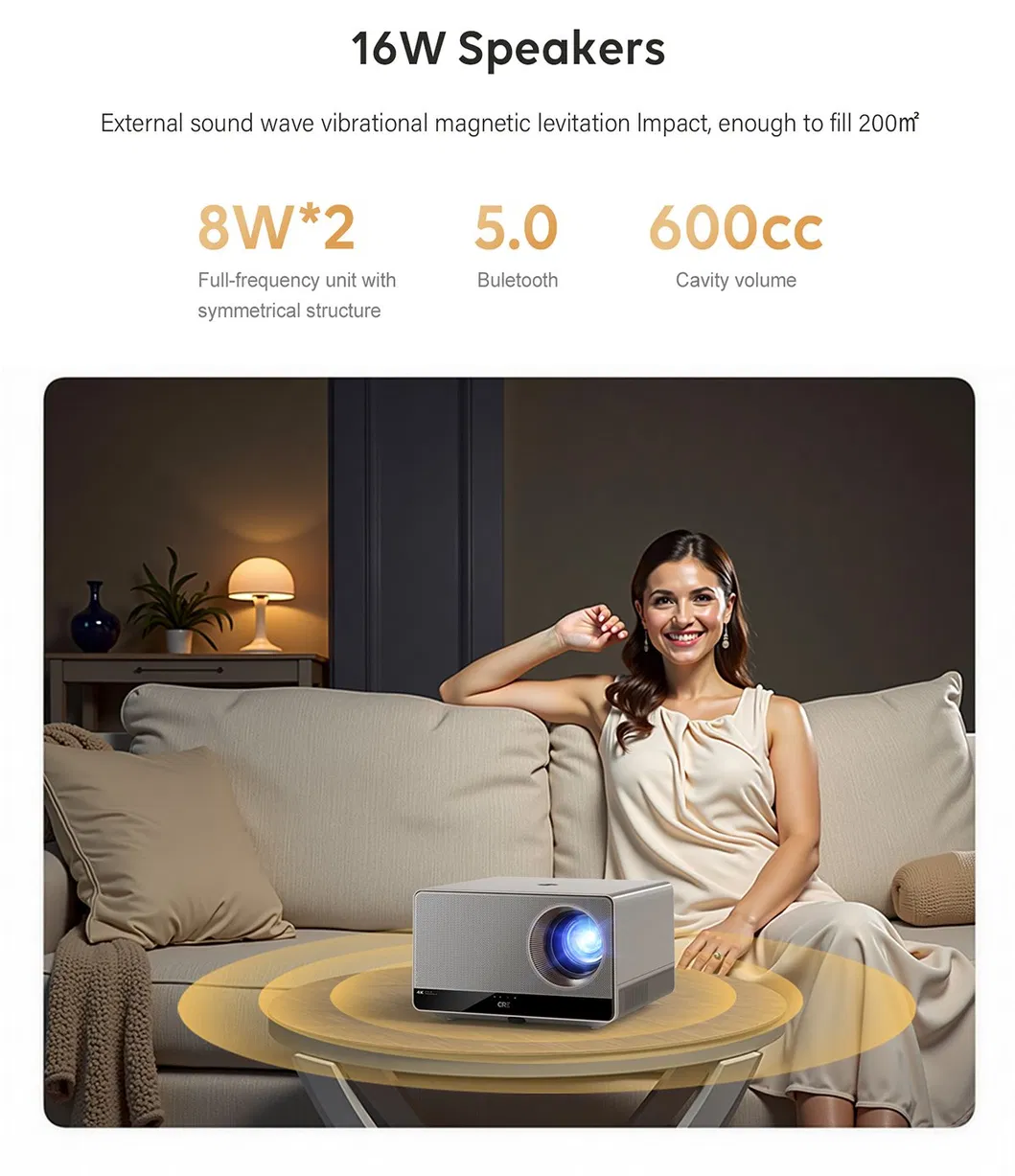 Cre U1 4K Home Cinema Projector LED LCD Video Outdoor Smart Projector