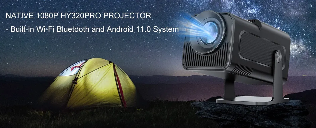 Hy320 Mini Video Projector 4K LED Smart Android Projector Price Multimedia Home Theater Projector Hy300