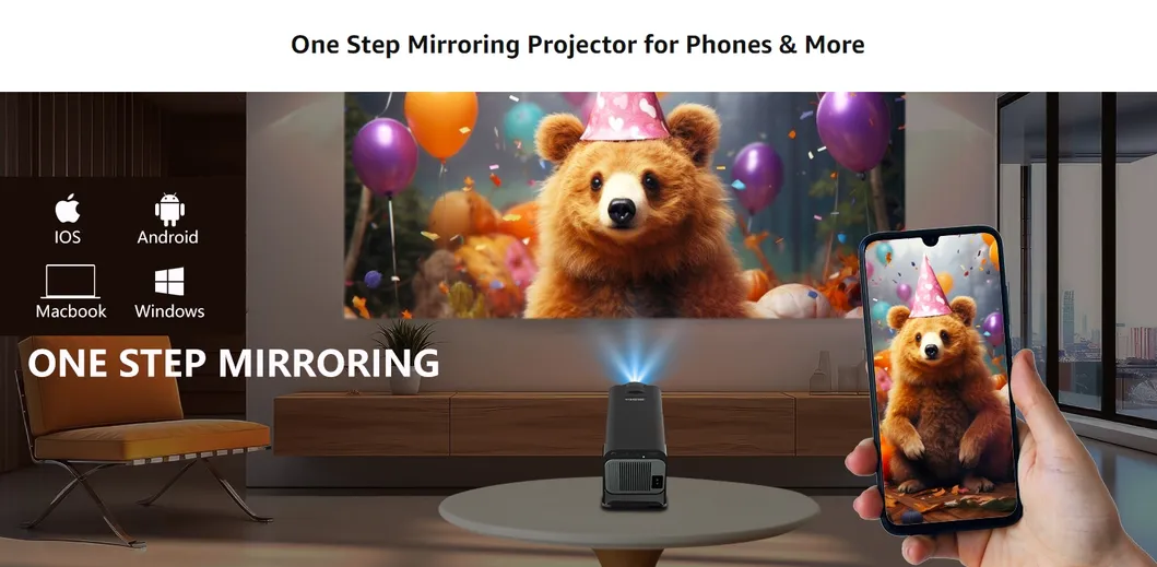 Hy320 Mini Video Projector 4K LED Smart Android Projector Price Multimedia Home Theater Projector Hy300