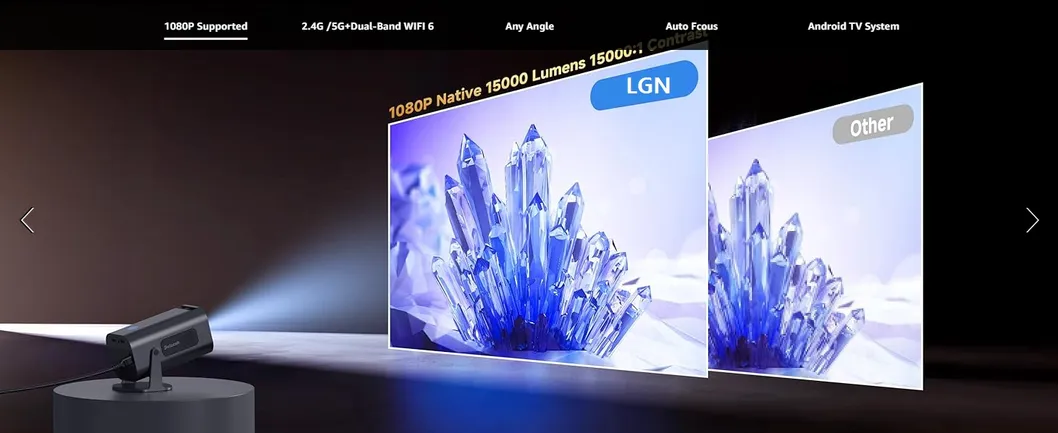 Hy320 Mini Video Projector 4K LED Smart Android Projector Price Multimedia Home Theater Projector Hy300