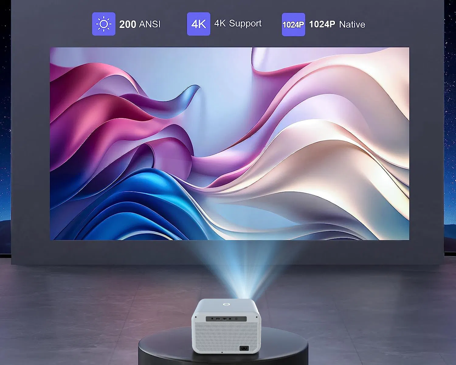 HD Home Projector with Smart Features for Cinema-Like Experience