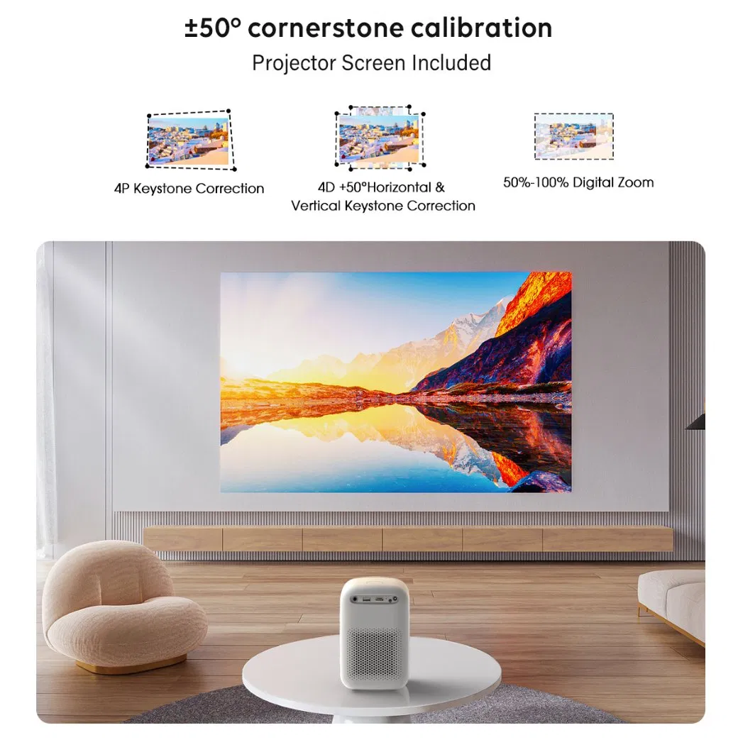 Cr38 Mini LED LCD Portable Projector 4K Smart Bluetooth Video Outdoor Home Cinema Projector