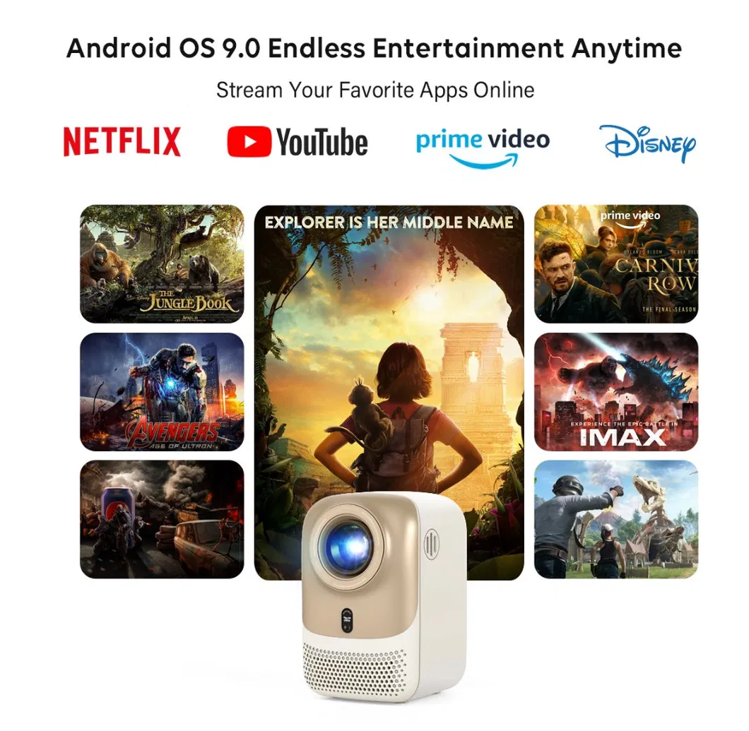 Cr38 Mini LED LCD Portable Projector 4K Smart Bluetooth Video Outdoor Home Cinema Projector