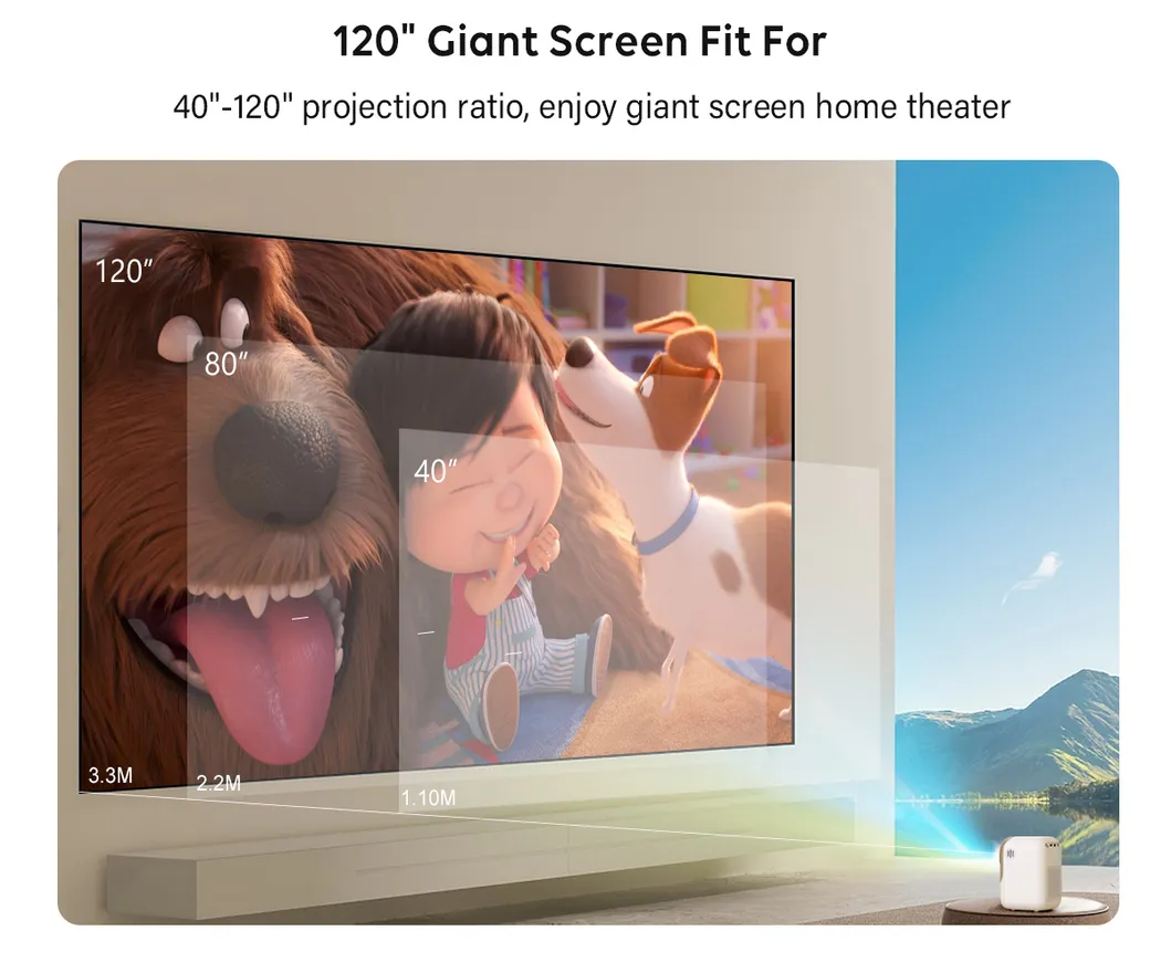 Cr38 Mini LED LCD Portable Projector 4K Smart Bluetooth Video Outdoor Home Cinema Projector