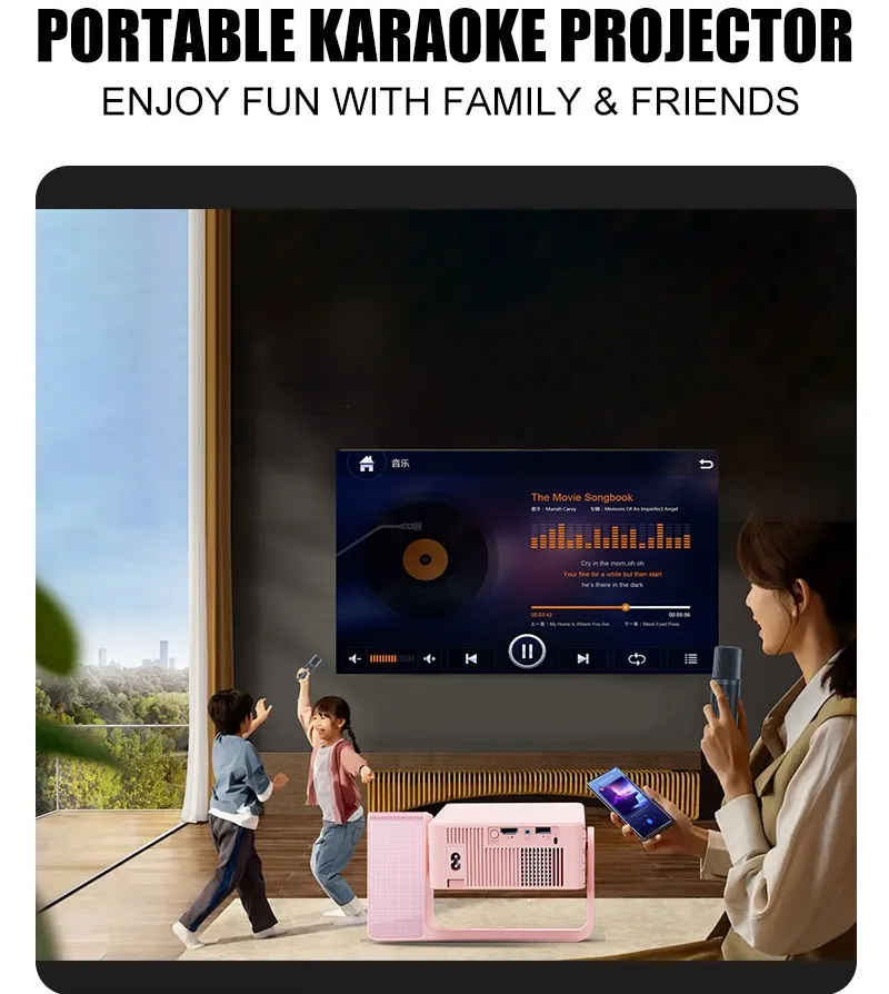 Portable KTV Projector for Outdoor Karaoke Parties and Events