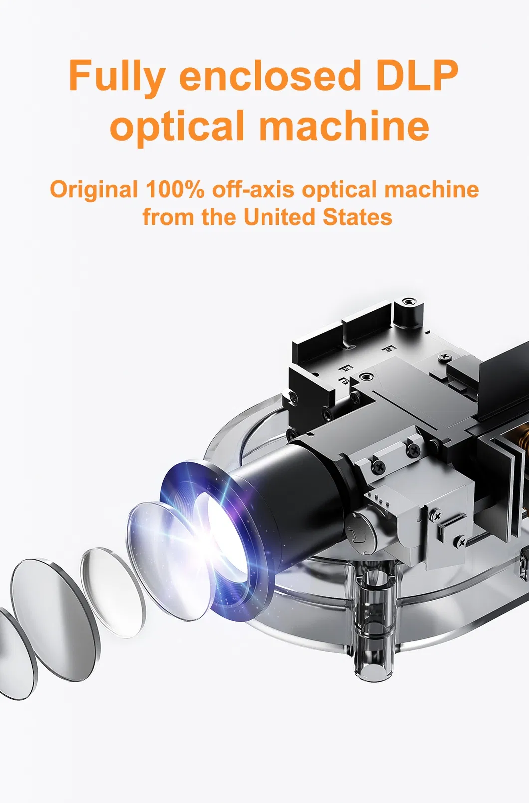 M1 DLP 1080P Outdoor 3D Portable Projector 300 ANSI Lumens for Camping