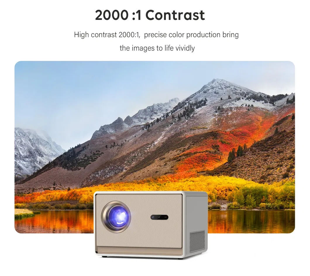 Cre Cr53 4K High Brightness Smart Projector 1080P Video Android 9 WiFi Projector for Home Theater