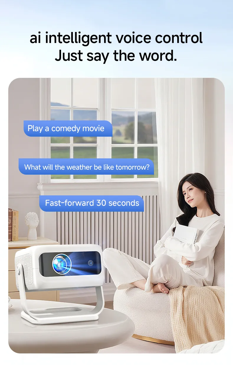 Ultra HD Smart Projector with Wireless Connectivity for Home Entertainment