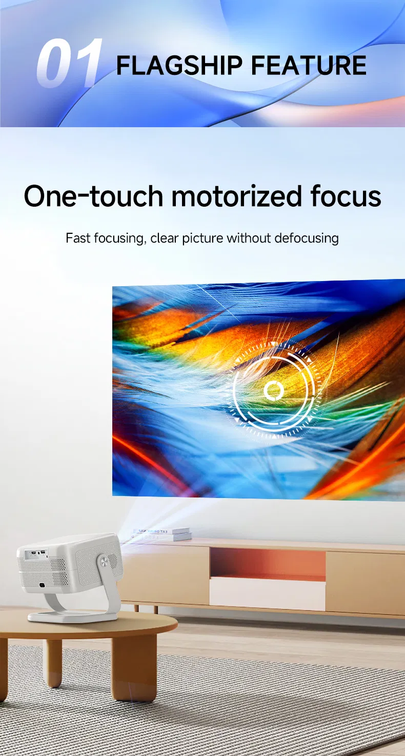 Ultra HD Smart Projector with Wireless Connectivity for Home Entertainment