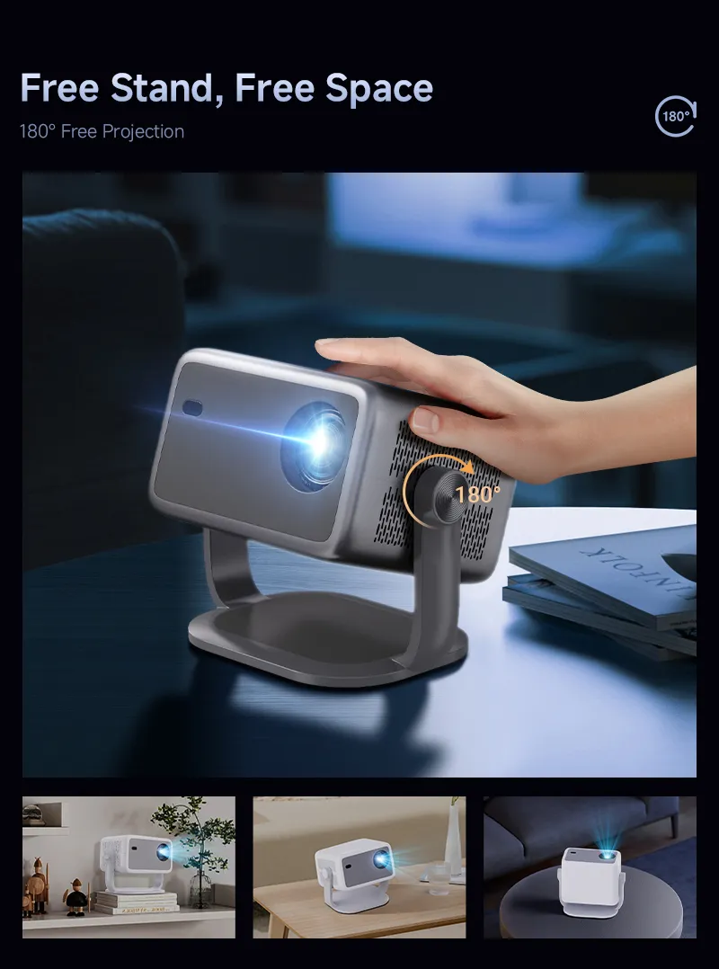 1080P Android Smart Projector with Auto Keystone Bt Dual-Band WiFi 320ANSI Lumens