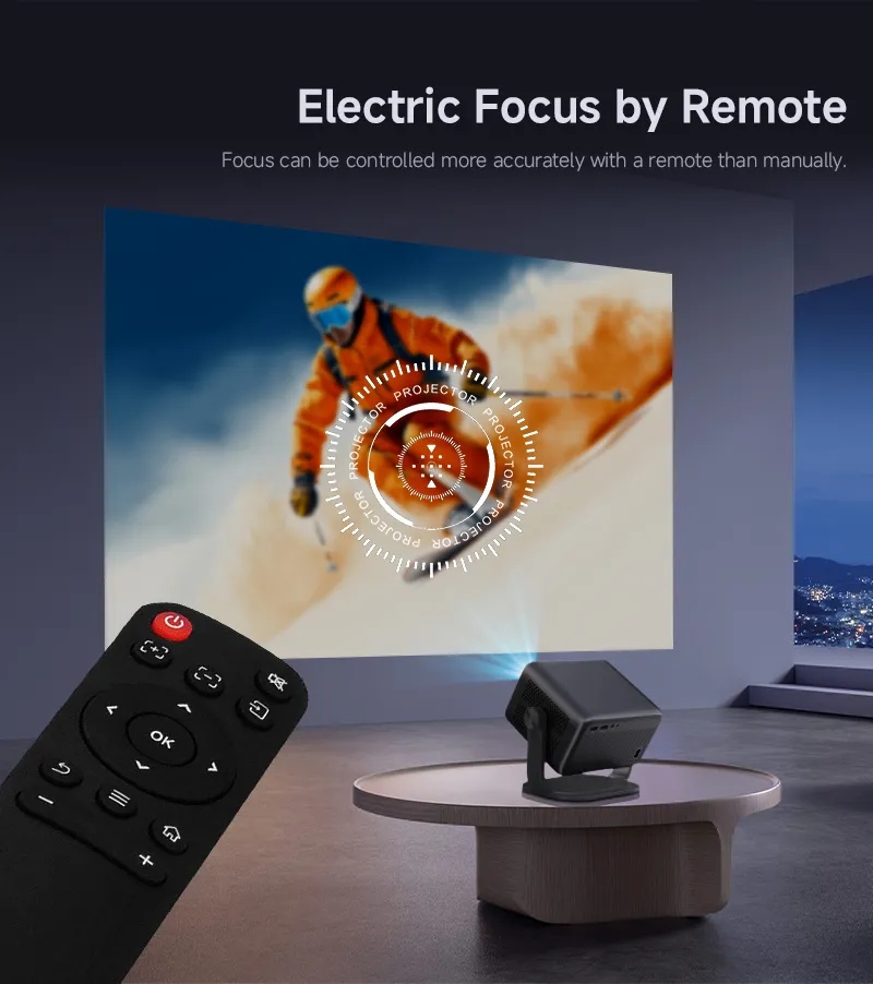 1080P Android Smart Projector with Auto Keystone Bt Dual-Band WiFi 320ANSI Lumens