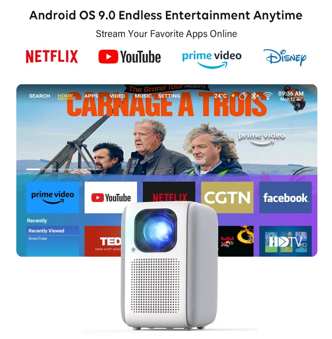 Cre Cr32 Electronics Portable Home Theater Projector for School Education Cinema Video Business 4K Mini Smart Video Projector