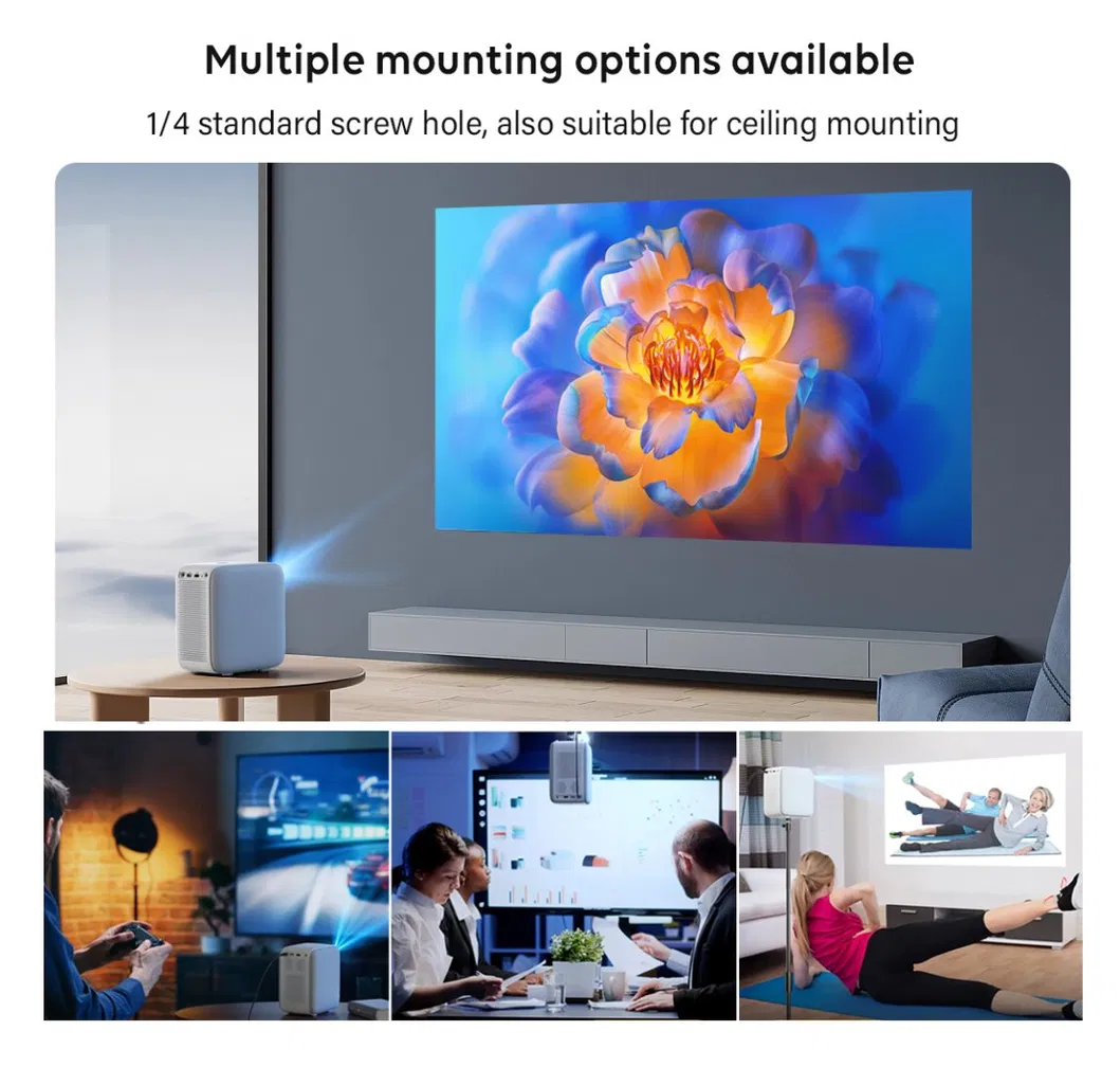 Cre Cr32 Electronics Portable Home Theater Projector for School Education Cinema Video Business 4K Mini Smart Video Projector