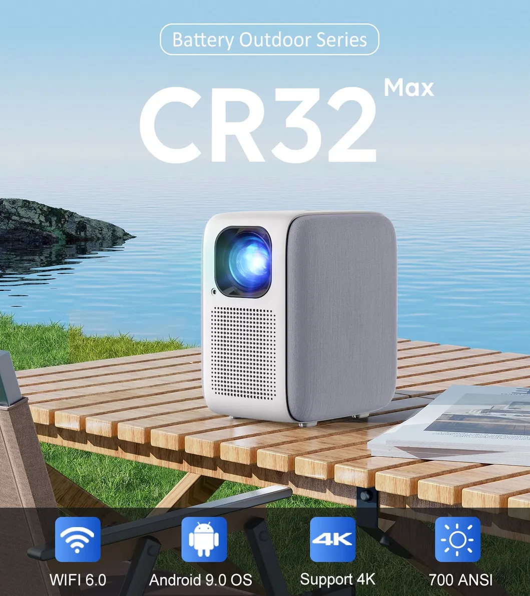Cre Cr32 Electronics Portable Home Theater Projector for School Education Cinema Video Business 4K Mini Smart Video Projector