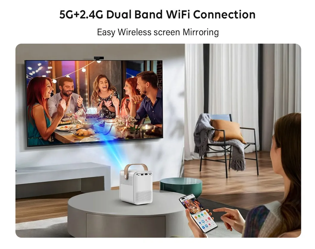 Cr67 Home Theater Smart Projector Full HD Android WiFi Portable LCD 4K LED Video Home Cinema Projectors