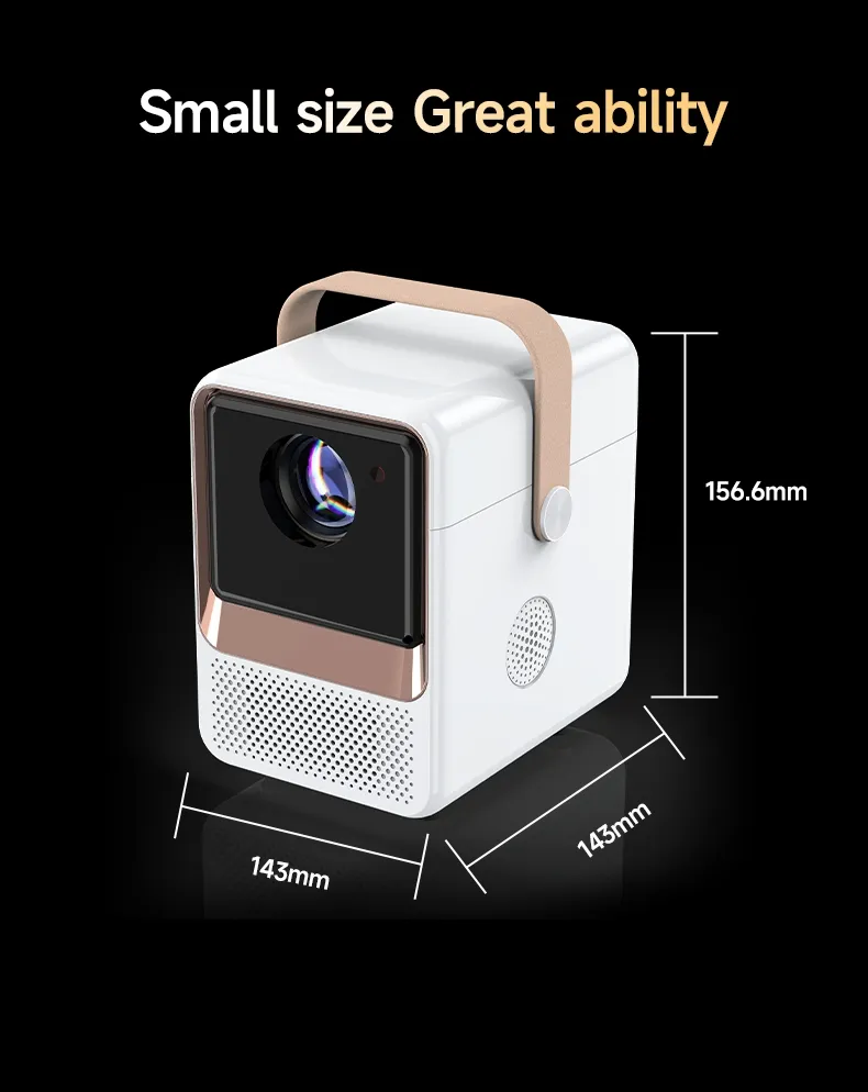 China Projector Plant Compact Android 11 Projector 720p with Leather Handle