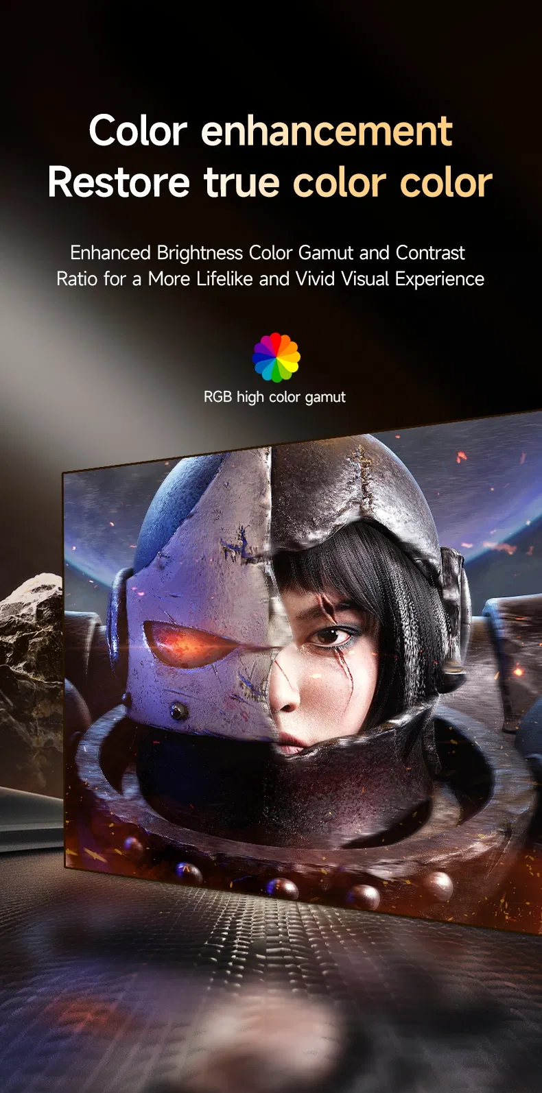 China Projector Plant Compact Android 11 Projector 720p with Leather Handle