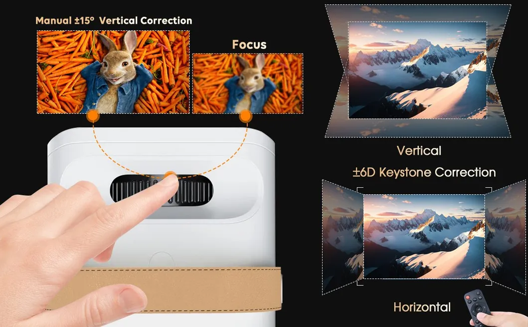 Cr35 Real 4K Projector WiFi Supported for School Education Cinema Video Projector