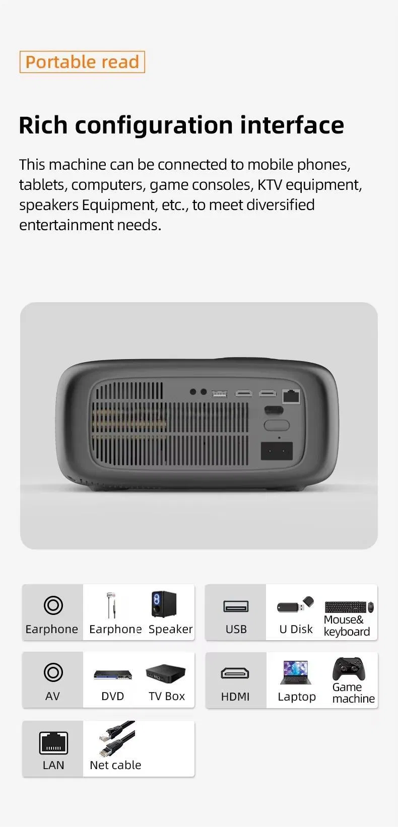 Hot Sale WiFi 5g High Brightness Full Hdr 1080P Video Projector Android 1+32g LCD Home Theater Projector 4K Teaching Projector