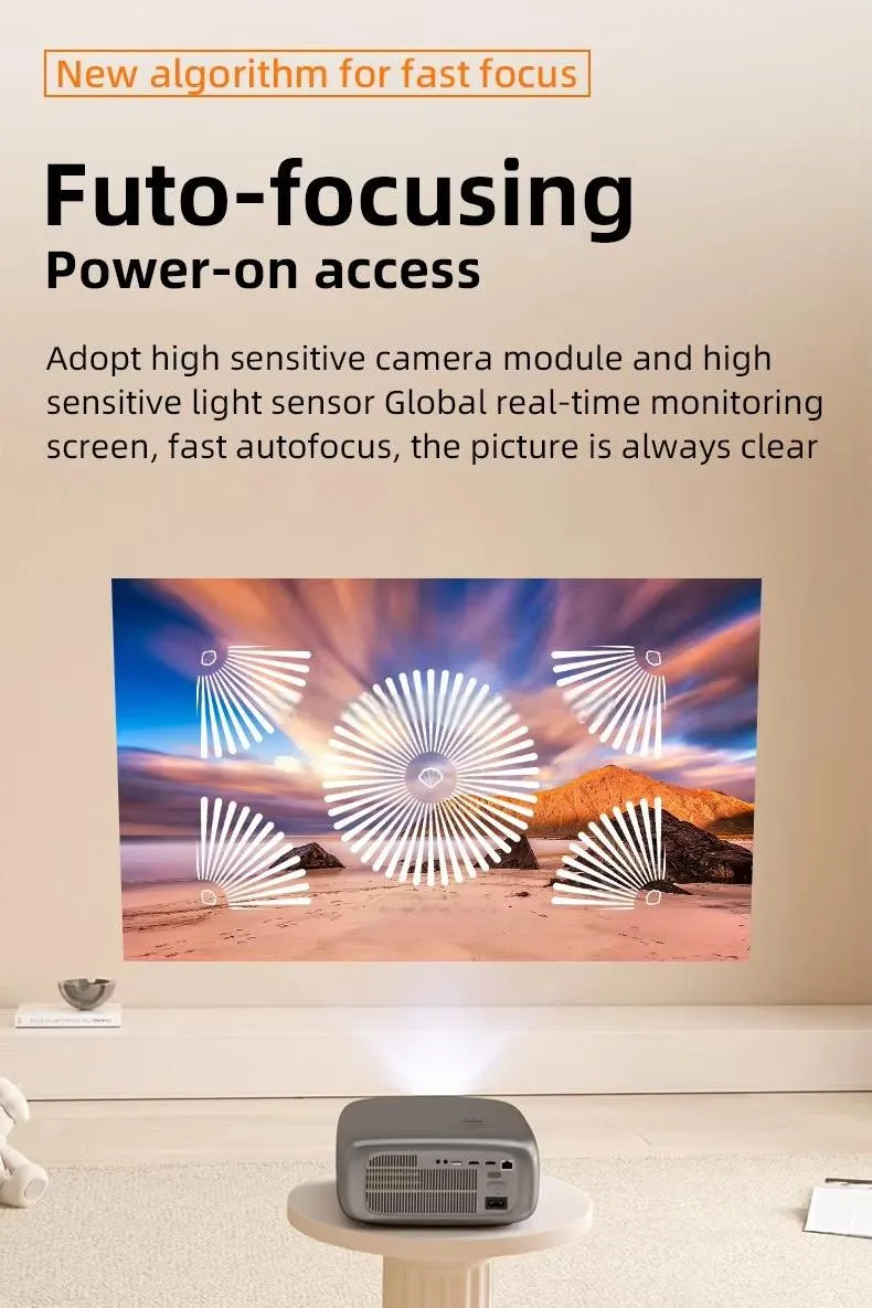 Hot Sale WiFi 5g High Brightness Full Hdr 1080P Video Projector Android 1+32g LCD Home Theater Projector 4K Teaching Projector