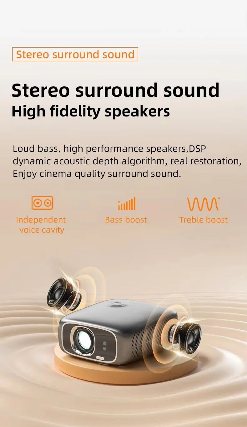 Hot Sale WiFi 5g High Brightness Full Hdr 1080P Video Projector Android 1+32g LCD Home Theater Projector 4K Teaching Projector