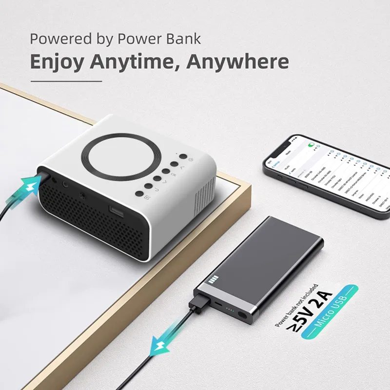 T300s 24ANSI LCD Projector Home Theater Mini Projector Support Wired / Wireless Sync Screen