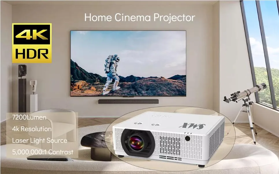 4K Hologram Laser Projector with 3LCD 7200 ANSI Lumens for Outdoor Building 3D Mapping Large Venue Projection