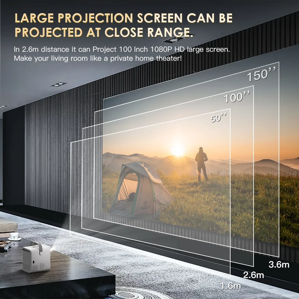 Mini Full HD Android Portable Home Theater Projector 4K Interactive Projector Short Throw Projector Smart