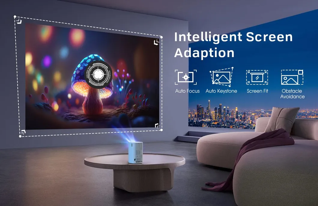 Cr51 LED Video Home Cinema Projector Portable Mini 4K Outdoor LCD Pocket Projector 1080P Full HD Smart TV Projector