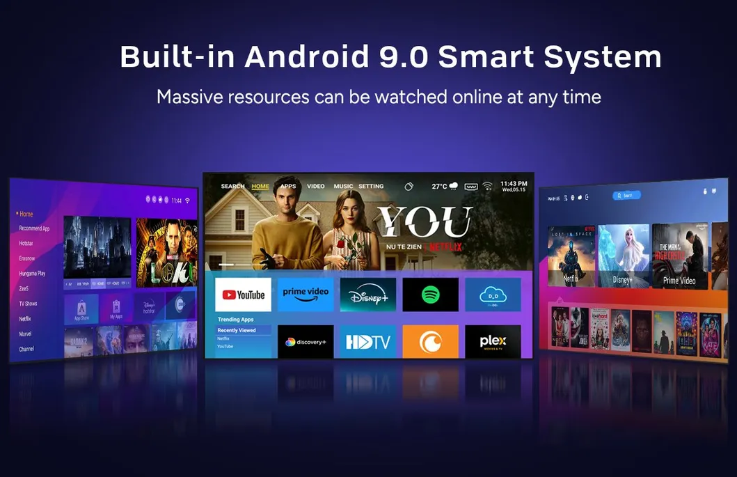 Cr51 LED Video Home Cinema Projector Portable Mini 4K Outdoor LCD Pocket Projector 1080P Full HD Smart TV Projector