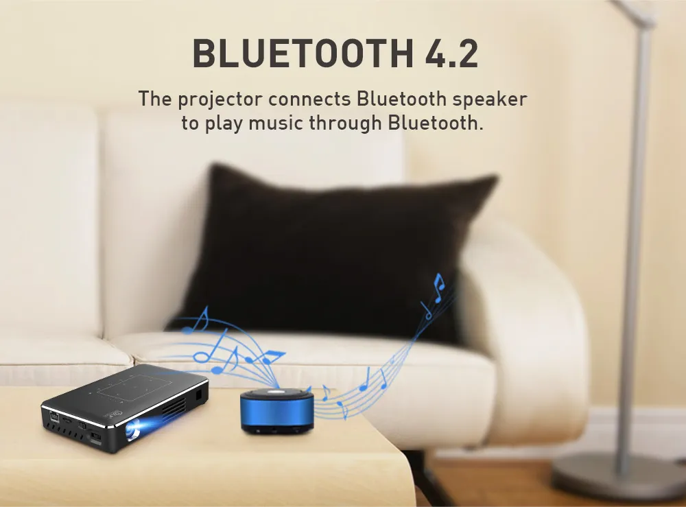 150 Lumens Four-Corner DLP Smart Projector