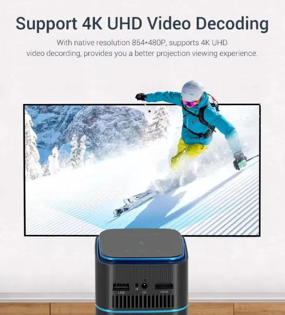 Wholesale Portable DLP Video Android Smart Mobile Phone Portable Home Theater Projector 4K LED Mini Projectors