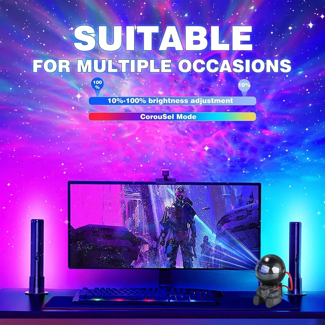 Astronaut Night Light Projector - Perfect for Bedroom and Game Room Lamp