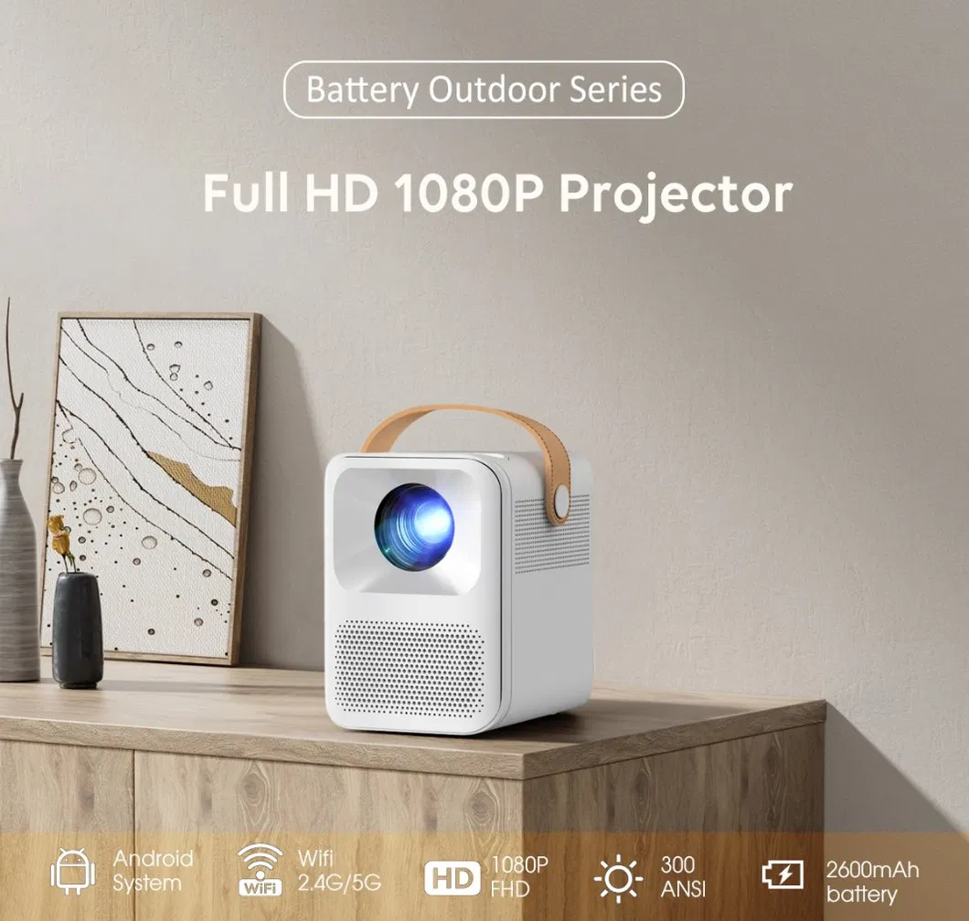 Cr67 Android 9 1080P Home Theater Projector WiFi Smart LED LCD Mobile Portable Video Mini 4K Projector