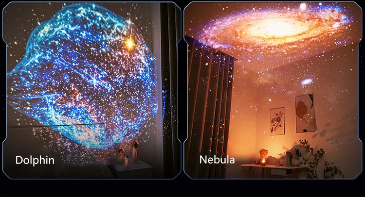 6 in 1 12 in 1 Planetarium Projector, 360rotating Aurora Projector with Solar System for Bedroom Starry Sky Night Light Lamp