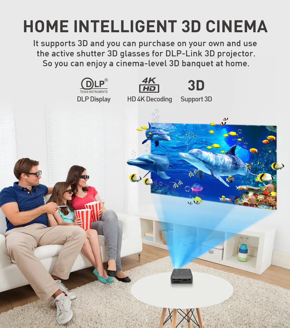 DLP 50 Lumens Android 9.0 DLP Smart Projector