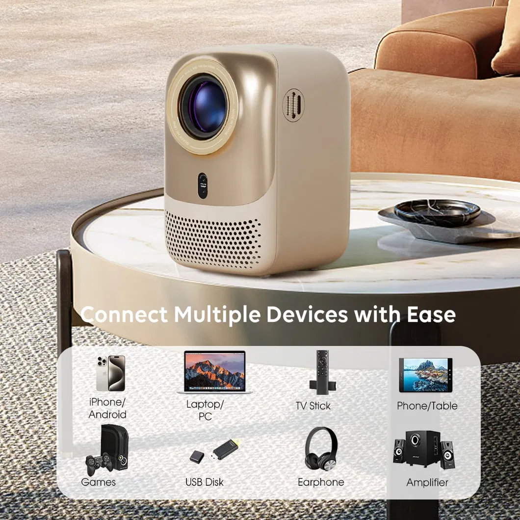Cre Cr38 Video Projector Portable LED LCD Home Mini 4K Projector
