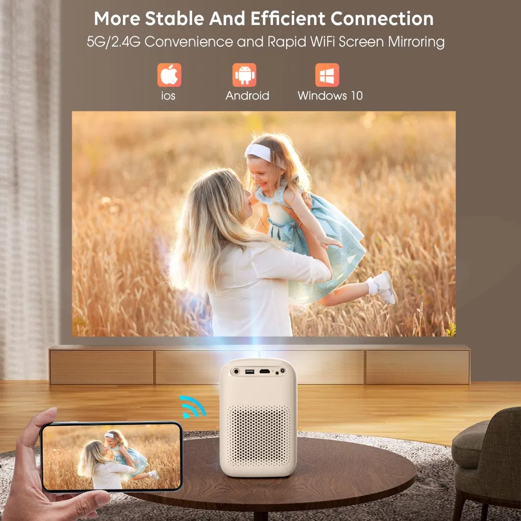 Cre Cr38 Video Projector Portable LED LCD Home Mini 4K Projector